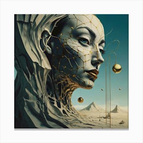 Woman In The Desert Canvas Print