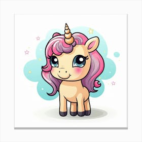 Cute Unicorn 742 Canvas Print