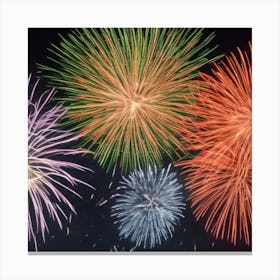 Fireworks - Fireworks Stock Videos & Royalty-Free Footage Canvas Print