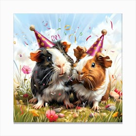 Party Guinea Pigs Canvas Print