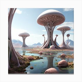 Mushroom Island Canvas Print