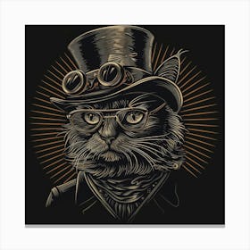 Steampunk Cat 21 Canvas Print