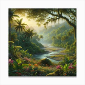 Rainforest landscape Canvas Print