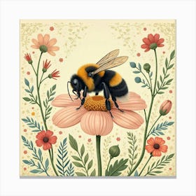 William Morris Bee Vintage Art Print (6) Canvas Print