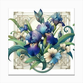 Iris, watercolour Canvas Print