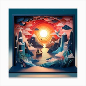 Paper Cut Art 2 Canvas Print