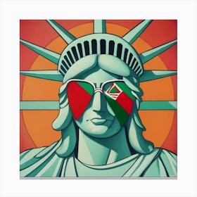 Liberty With Sunglasses Canvas Print