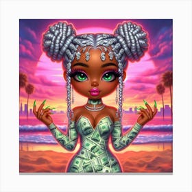 Money Girl 24 Canvas Print