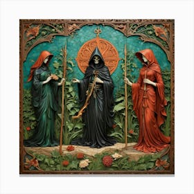 Three Grim Reapers Canvas Print