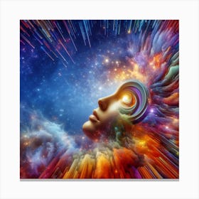 Psychedelic Woman In Space Canvas Print
