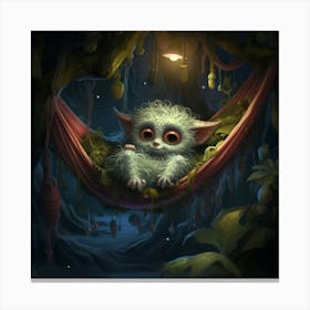 Troll In A Hammock Canvas Print