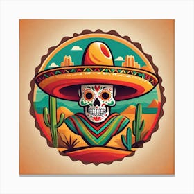 Mexican Skull 91 Canvas Print