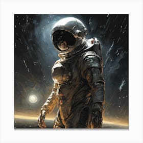 Astronaut In Space Canvas Print