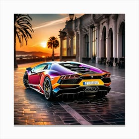 Colorful Lamborghini Canvas Print