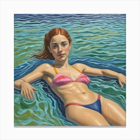 Woman In A Bikini Canvas Print