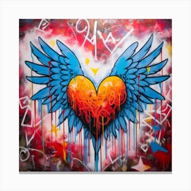 Heart With Wings Canvas Print