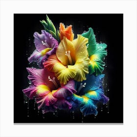 Rainbow Hibiscus Canvas Print