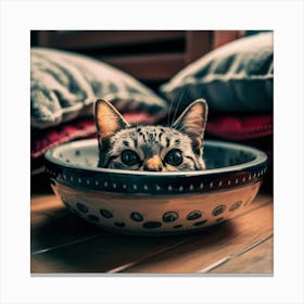 A Captivating Image Of A Curious Cat Peeking Out F 4saelyyitboodok4ugsl8g Ixhpgw Bq12bvvhs4ojmtg Canvas Print