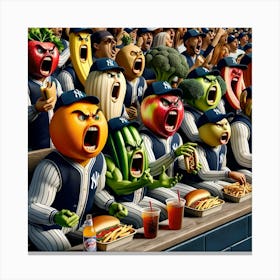 Angry baseball fans- Yankees Canvas Print
