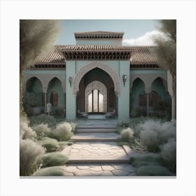 Mediterranean House Soft Expressions Landscape Canvas Print