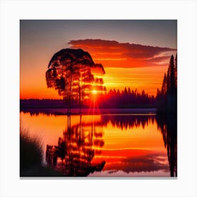 Sunset - Sunset Stock Videos & Royalty-Free Footage Canvas Print