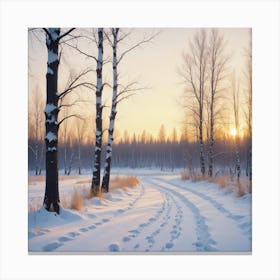 Winter Landscape Canvas Print