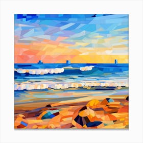 Abstract On The Beach Canvas Print