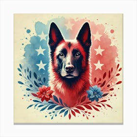 Watercolor Belgian Malinois 2 Toile