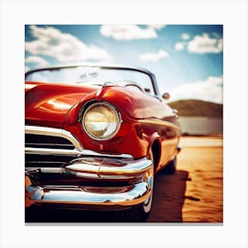 Style Automobile Vintage Classical Antique Old Vehicle Luxury Stylish Car Auto Transport (5) Canvas Print