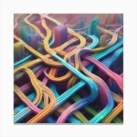 Colorful Highways 1 Canvas Print