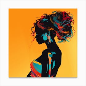 Silhouette Of A Woman 3 Canvas Print