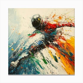 Athlete In Motion Art Canvas Print