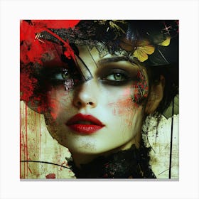 Woman In A Hat 2 Canvas Print