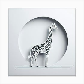 Minimalism, Giraffe 3 Canvas Print