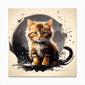 Tabby Kitten Canvas Print