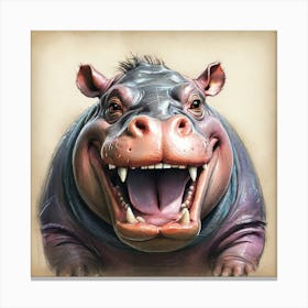 Hippo 21 Canvas Print