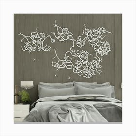 Abstract Flower Wall Art Canvas Print