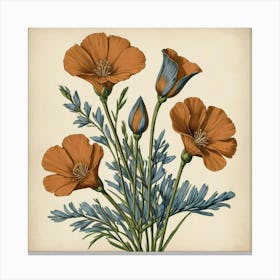 Orange Poppies Canvas Print