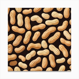 Peanuts On A Black Background 1 Canvas Print