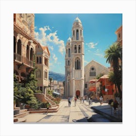 Summer street Canvas Print