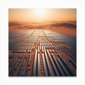 Solar Power Plant In The Desert Canvas Print