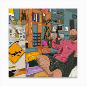 Man In A Room 1 Canvas Print