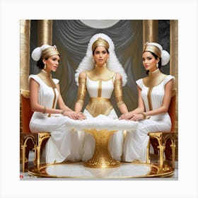 Three Egyptian Women Canvas Print