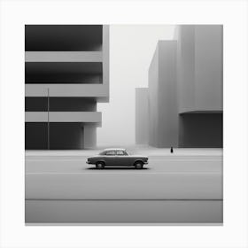 Car In The City Canvas Print