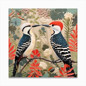 Bird In Nature Woodpecker 3 Canvas Print