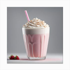 Strawberry Milkshake Canvas Print