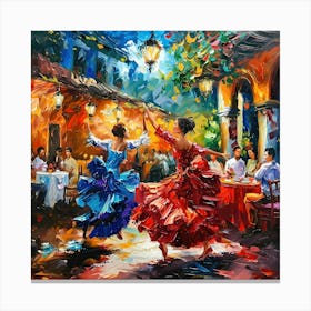 Rhythms in Color: The Flamenco Gala Canvas Print