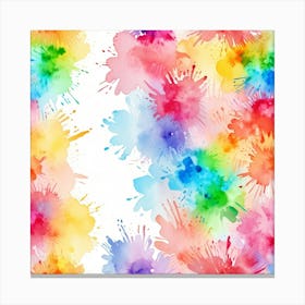 Watercolor Splashes Background Canvas Print