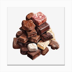 Pile Of Chocolates Canvas Print