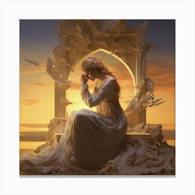 Angel Of The Sky Canvas Print